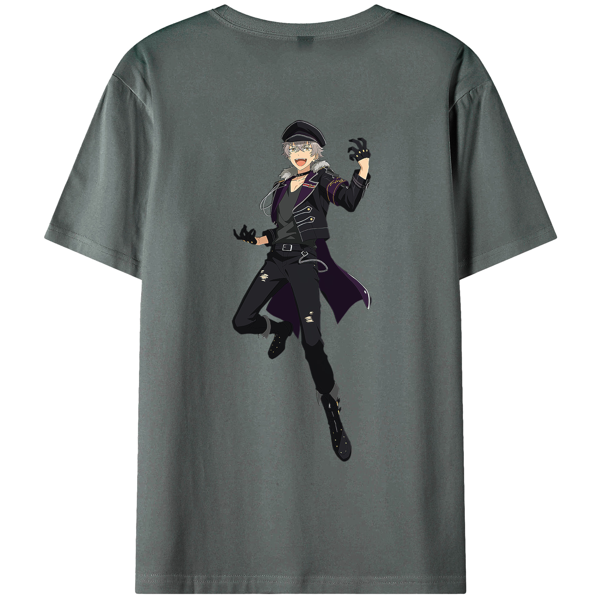 （画像用） あんさんぶるスターズ! Ensemble Stars 綿100％ メンズ半袖Tシャツ（バックプリント） 通気性
